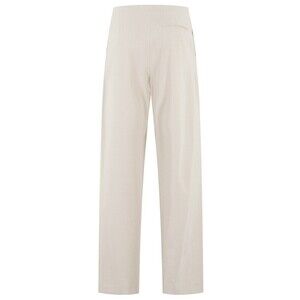 Isabelle Blanche Sand Wide-Leg Pants With Central Button